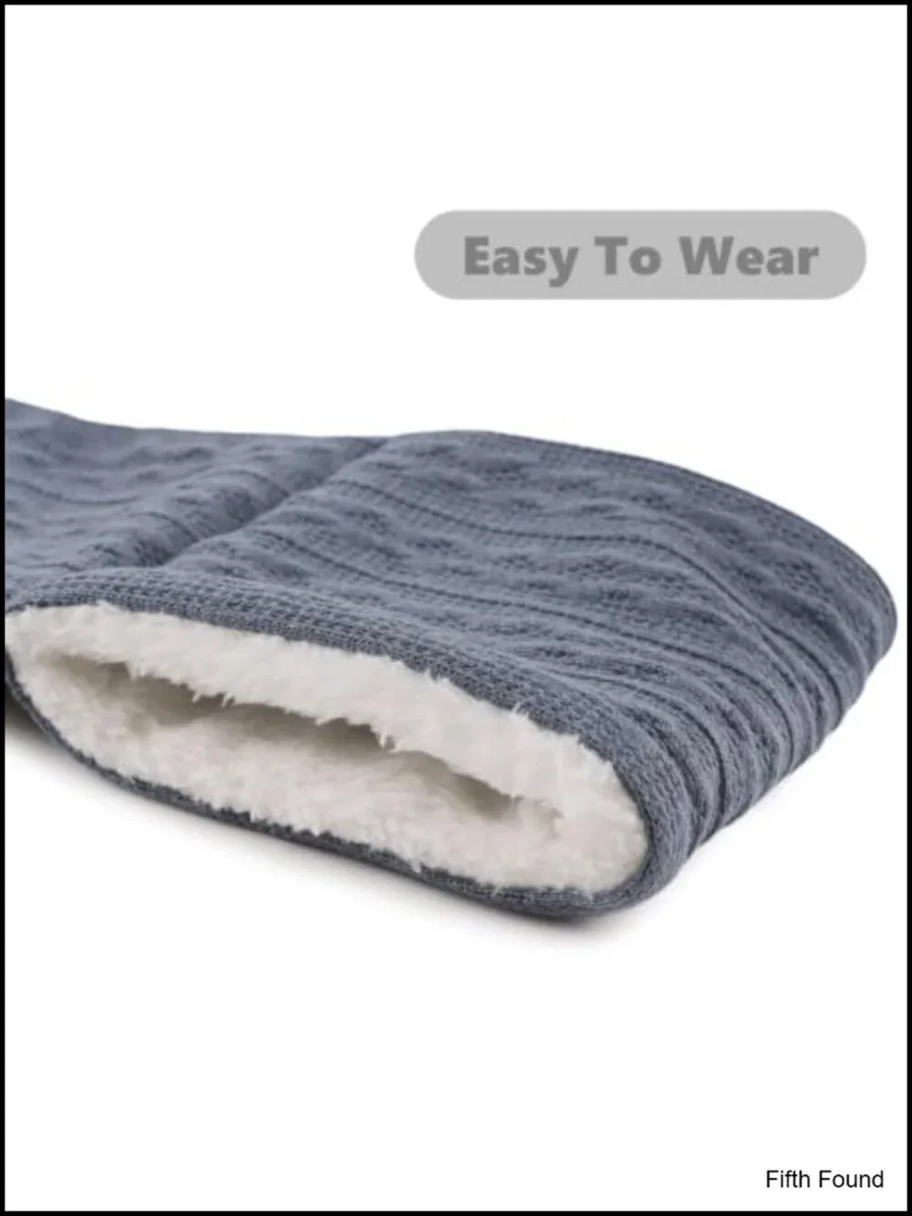 Unisex Winter Knit Scarf Thick Fleece Lined Neck Warmer Cold Weather